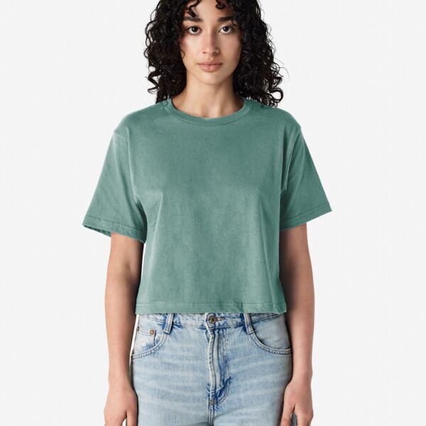 American Apparel - Fine Jersey Women's Boxy Cropped T-Shirt Thumbnail